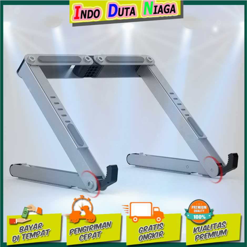 IDN TECH - BUBM N1 Adjustable Foldable Laptop Stand Aluminium - DNZJ-02 (ORI)