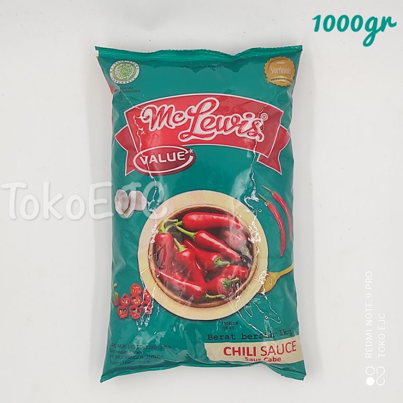 

Mc Lewis Chili Sauce / Saus Sambal / Saus Cabe 1kg