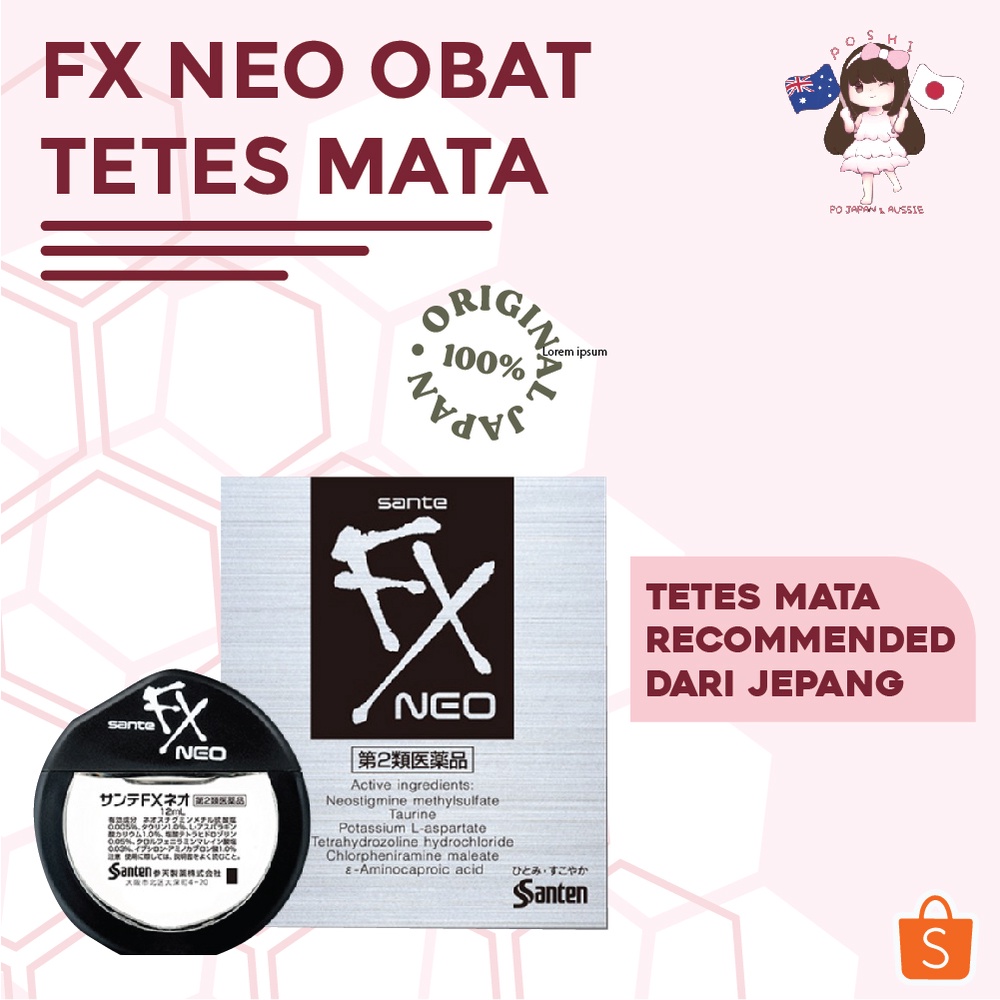Obat Tetes Mata FX Neo Original Japan Untuk Mata Merah Inflamasi Perawatan Mata Termurah Berkualitas