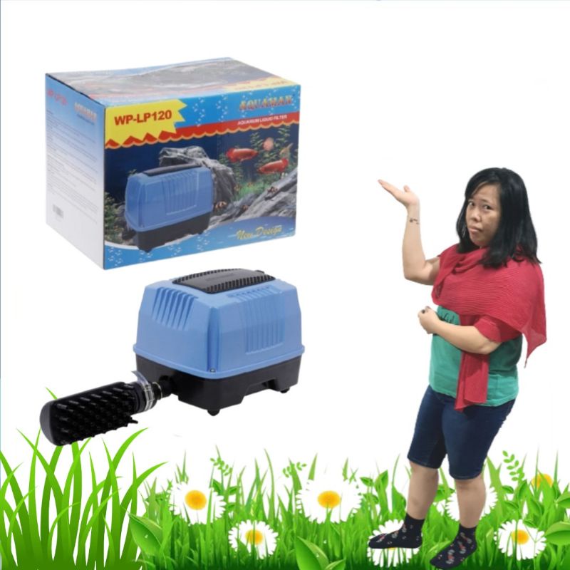 AQUAMAN LP 120 AIR PUMP TEKANAN BESAR AERATOR BLOWER AQUARIUM KOLAM IKAN