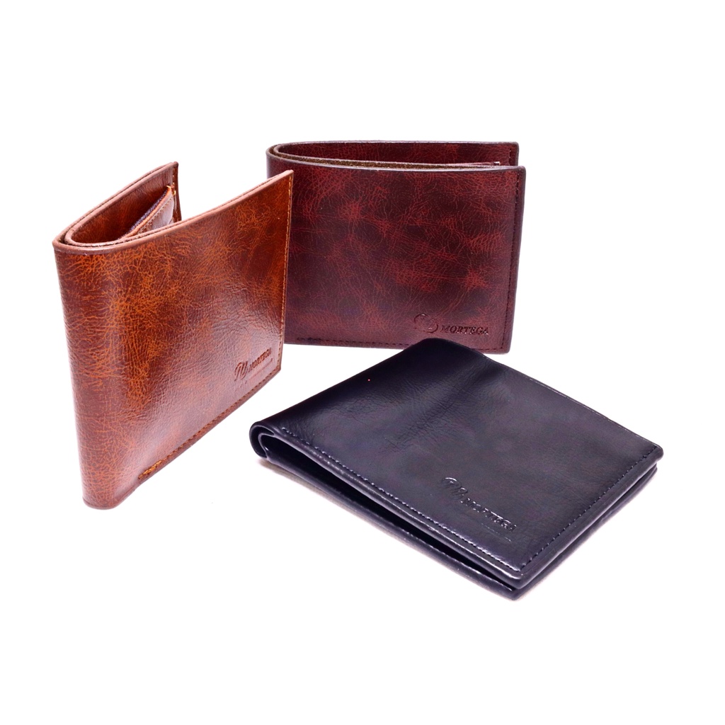 MORTEGA DOMPET PRIA MODEL LIPAT BAHAN KULIT BERKUALITAS / DOMPET LIPAT MORTEGA M-7802