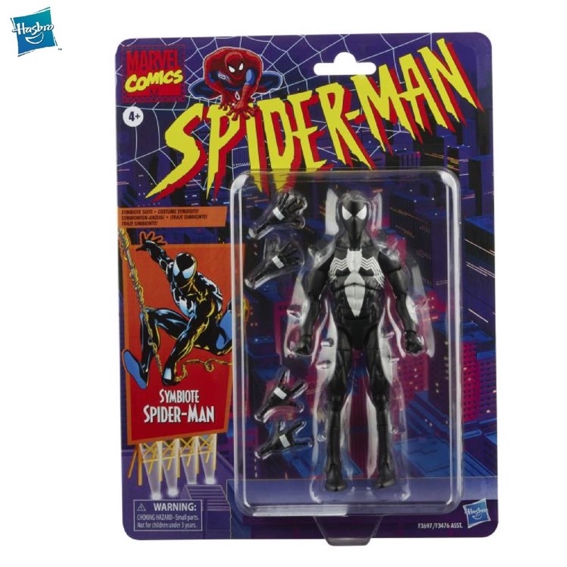 MARVEL Comics Spider-Man Legends Retro Symbiote SpiderMan Action Figure