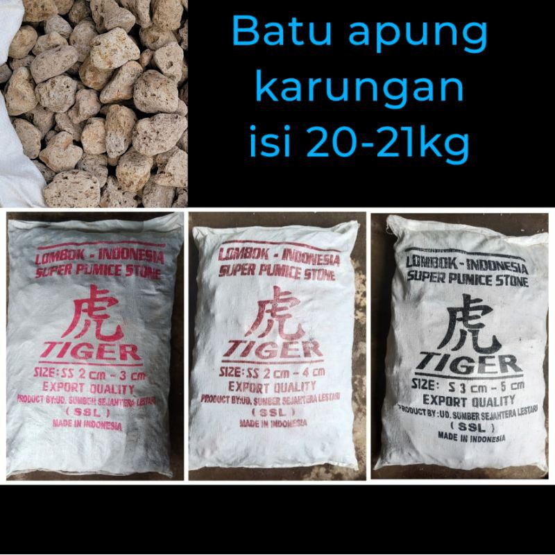 Batu apung karungan 20kg pumice stone