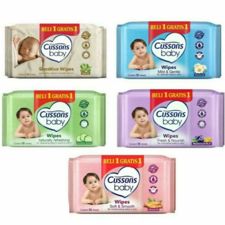 BUY 1 GET 1 Cussons Baby Wipes 50s | My Baby Tisu Basah Bayi | Tisue Baby Wipes CUSSONS (B1G1 45s)