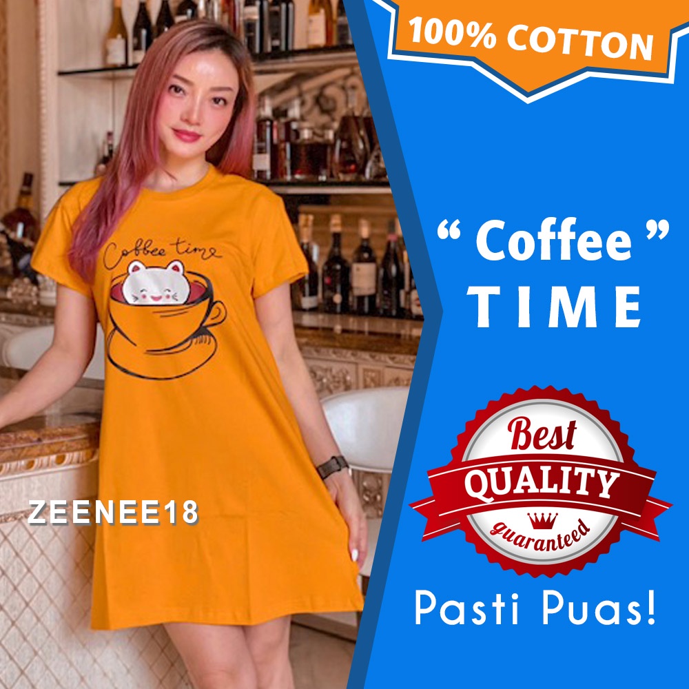 Daster Lucu Dewasa Bahan Katun Kekinian Coffee
