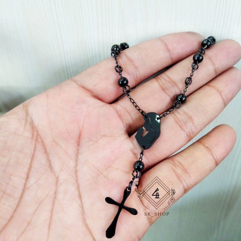 Gelangan Tangan Rosario Titanium Black