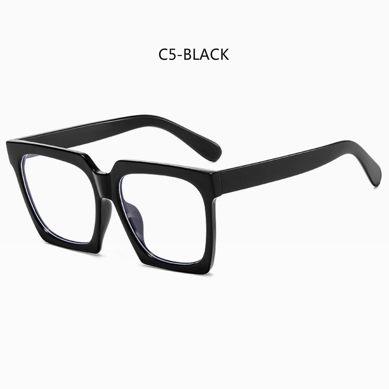 Fashion big frame jelly color ins trend square metal hinge sunglasses