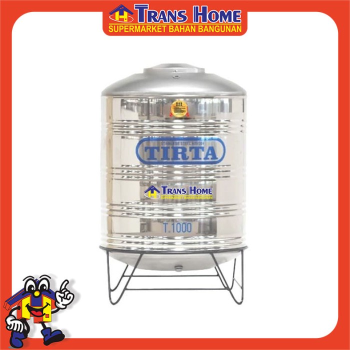 Tandon Air / Toren Air Tirta Stainless T 1000 - 960 Liter Dengan Kaki + Radar