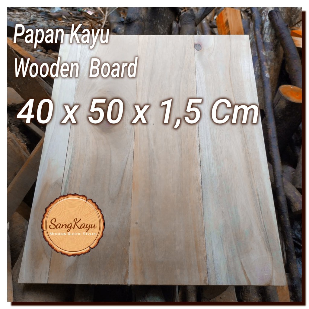 Papan kayu 40x50x1,5 Wooden Scrap Board display alas kayu nampan