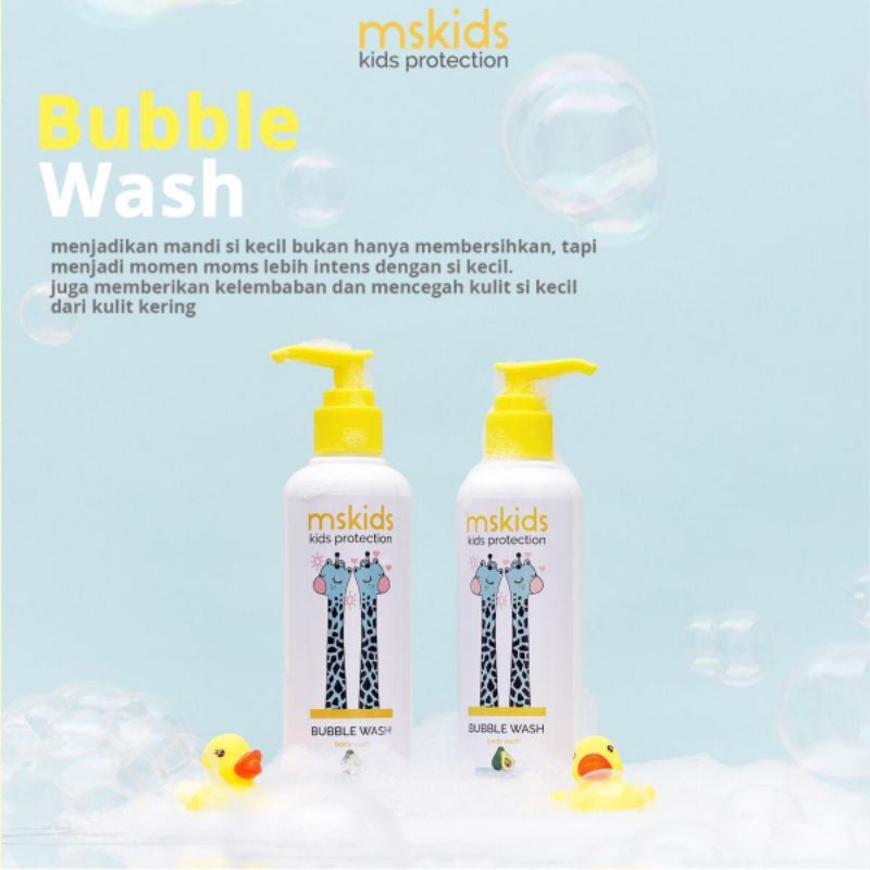 Mskids bubble wash /sabun mandi bayi/ pembersih tubuh bayi 100% original (bisa cod)