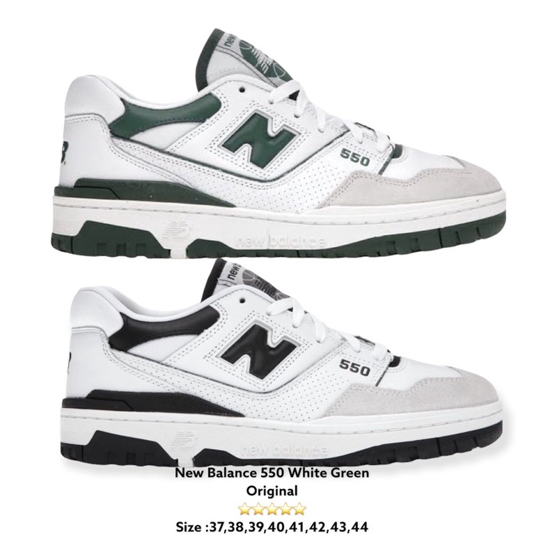 SEPATU NEW BALANCE 550 WHITE GREEN BLACK ORIGINAL