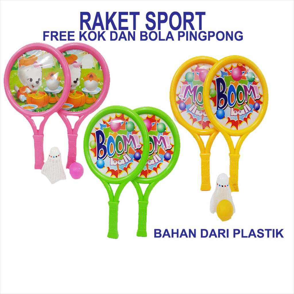 Mainan Raket Sport 2pcs/ Raket Tenis FREE  PINGPONG