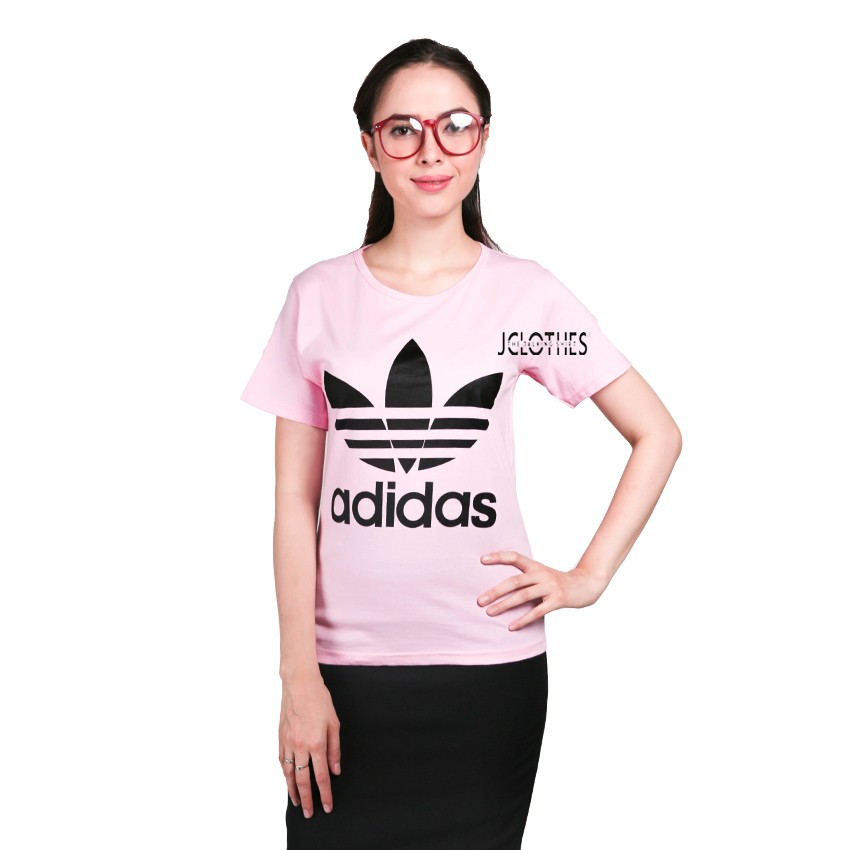 Kaos Wanita / Kaos Tumblr Adidas - Pink