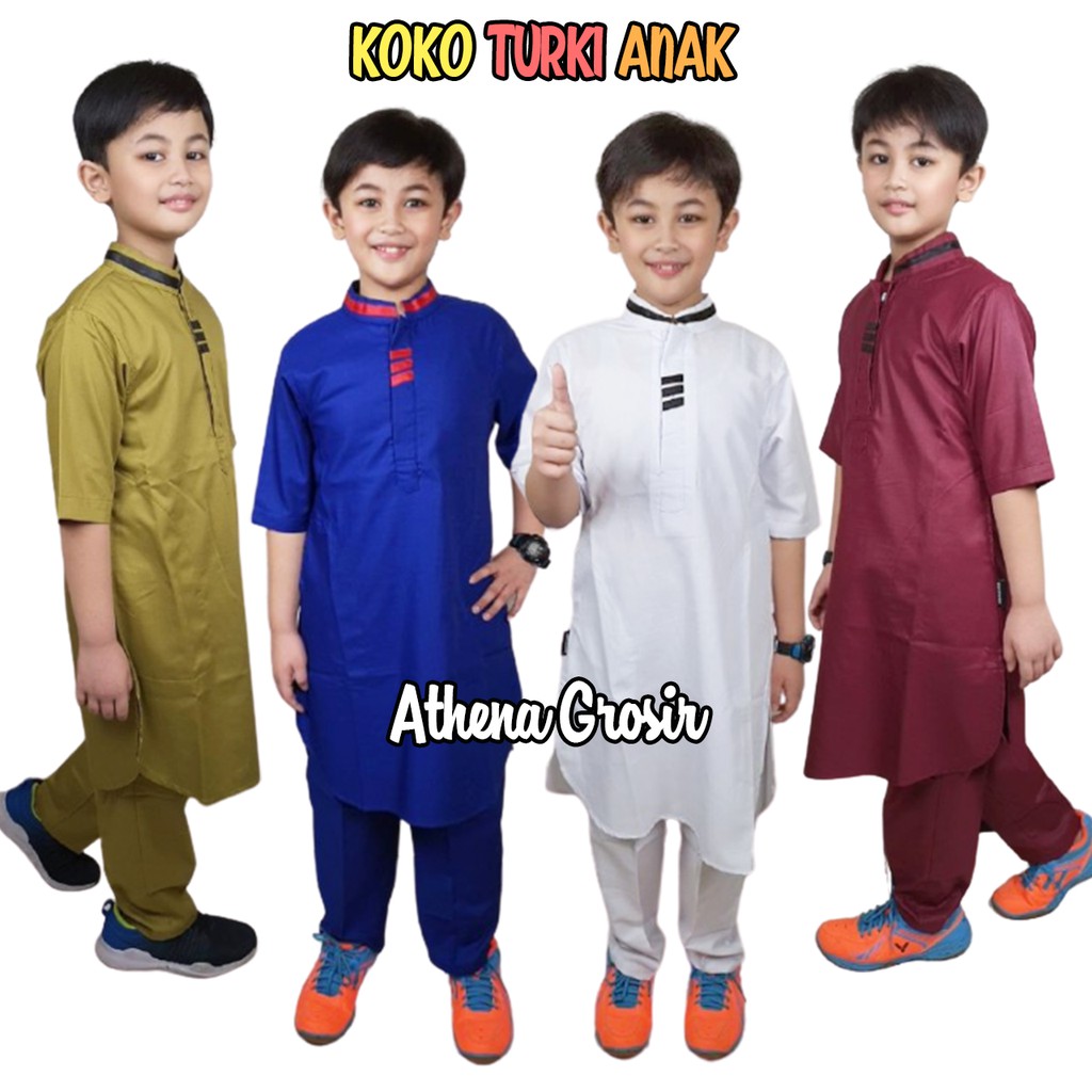  Baju  Koko  Anak  Laki Laki Gamis Anak  Cowok Model Turki Usia 