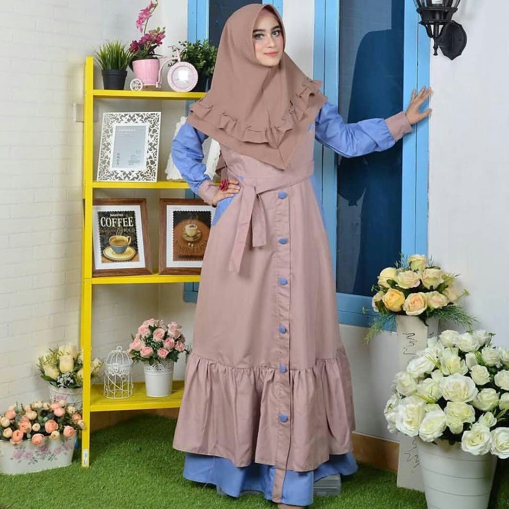 Dress Muslimah Modis Gaul Terkini Modern Elegan GAMIS Dress Muslimah Modis Gaul Terkini Modern Elegan GAMIS