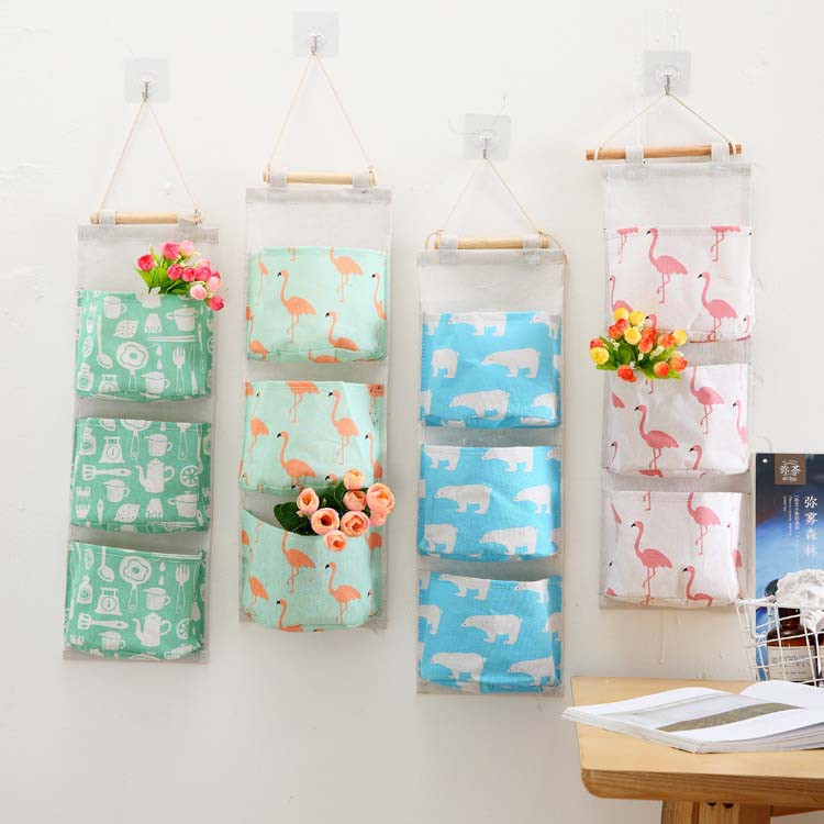 TGB Tas Storage Rak Gantung Susun 3 Canvas Motif Bunga TGB Tas Storage Rak Gantung Susun 3 Canvas Motif Bunga