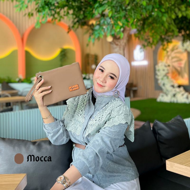 HAWA HANDBAG POUCH WANITA CHOCOLY BY AGHNIA