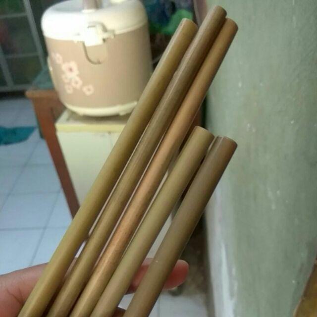 Bali Flash Sale Bamboo Straw Sikat Pembersih Sedotan Metal Stainless Logam Bambu Straw Botol Brush