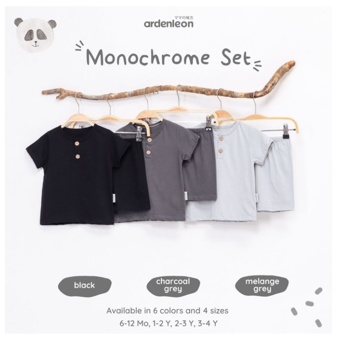 ARDENLEON Monochrome Set 0-4 Tahun / Setelan Pendek ARDENLEON SBC