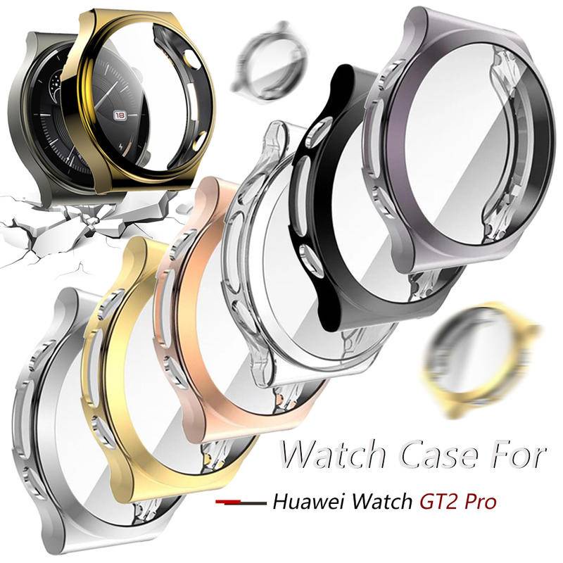 Casing Pelindung Huawei GT 3 2e 2 Pro 46mm Bahan TPU Dengan Bumper Pelindung Layar