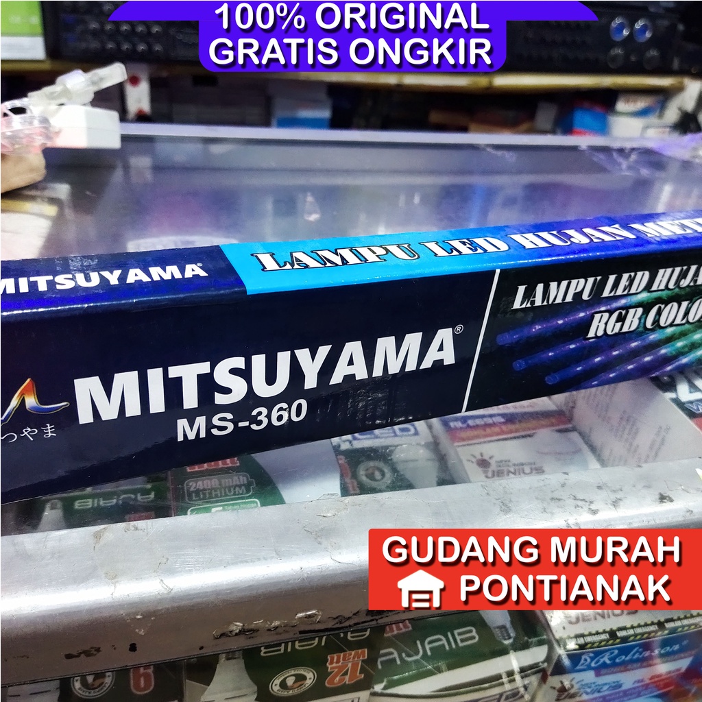 Lampu seri Meteor Hias Hujan Turun Warna warni 8 batang 30CM BARU MS-360