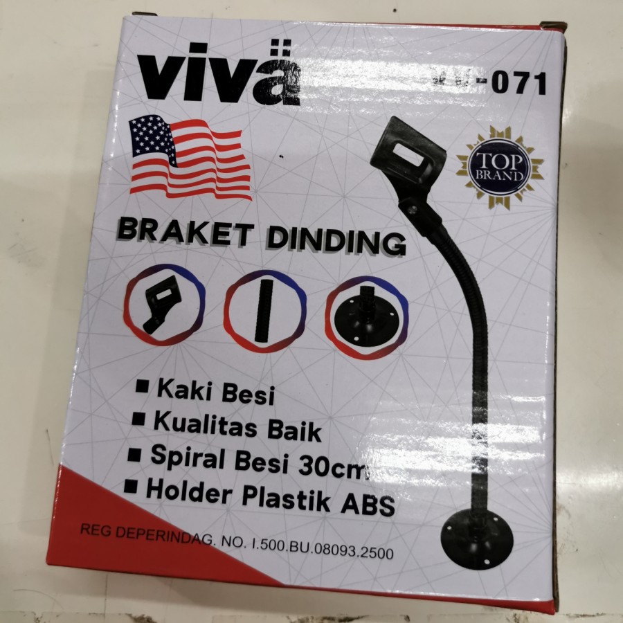 Tiang Spiral Mic Bracket Dinding Microphone Kaki Besi 30cm