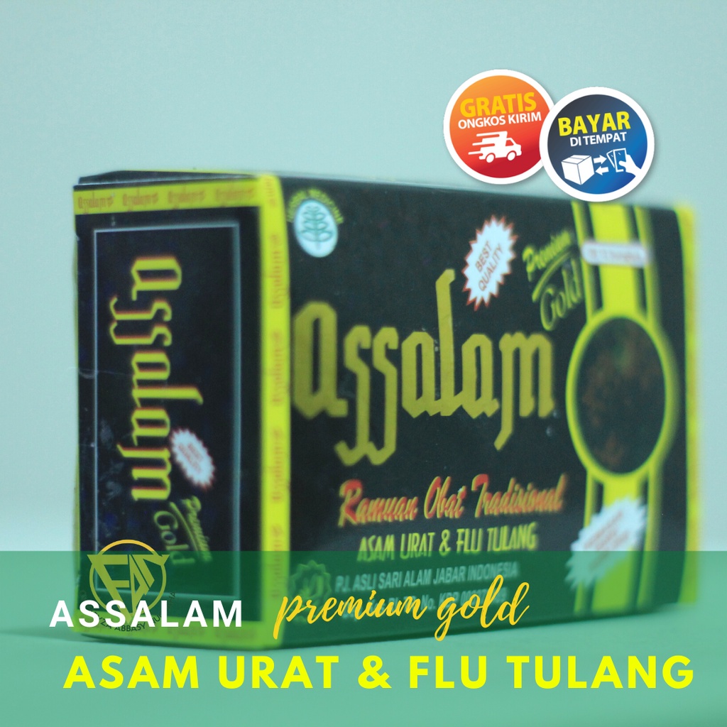

ASSALAM GOLD ASALAM GOLD PREMIUM GOLD TERLARIS OBAT HERBAL ALAMI MENGOBATI ASAM URAT DAN FLU TULANG ASLI PROMO TERLARIS