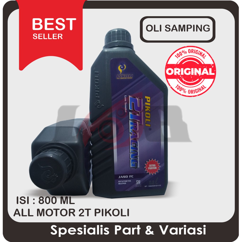 Jual 2Tax Pikoli 2T Racing Oli Samping Low Smoke Synthetic Blend 800ml