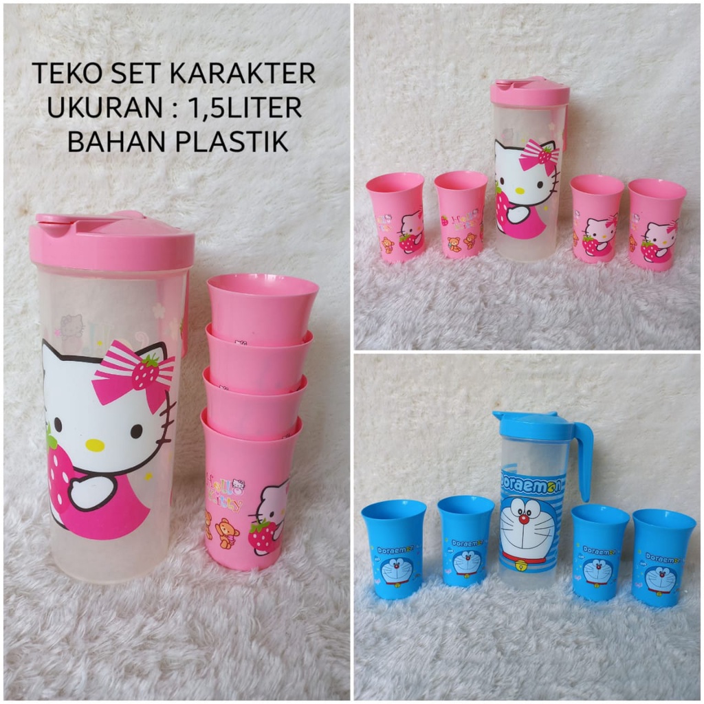 TEKO SET HELLOKITTY / TEKO SET DORAEMON / TEKO DORAEMON / TEKO HELLOKITTY / TEKO BERANAK HELLOKITTTY