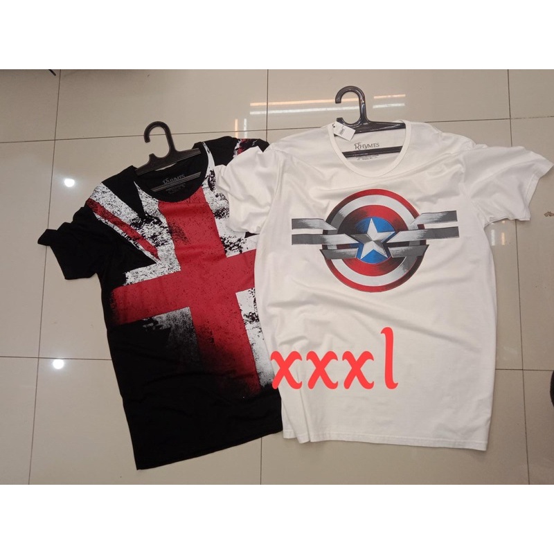 Kaos cowok dewasa big size 2XL/ Double XL dan 3XL/ Triple XL Rhymes