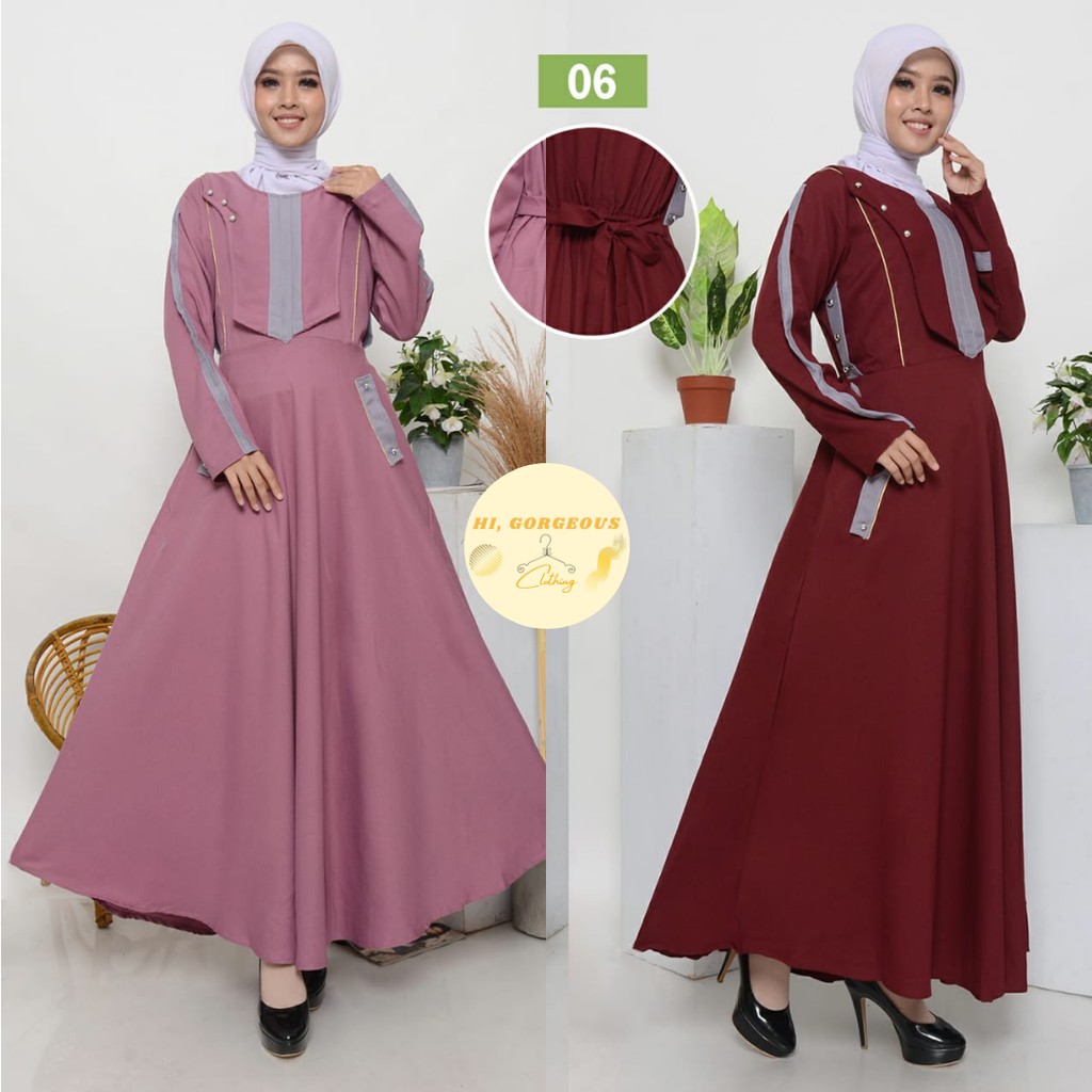 Gamis Polosan Moscrepe Premium (HG06)