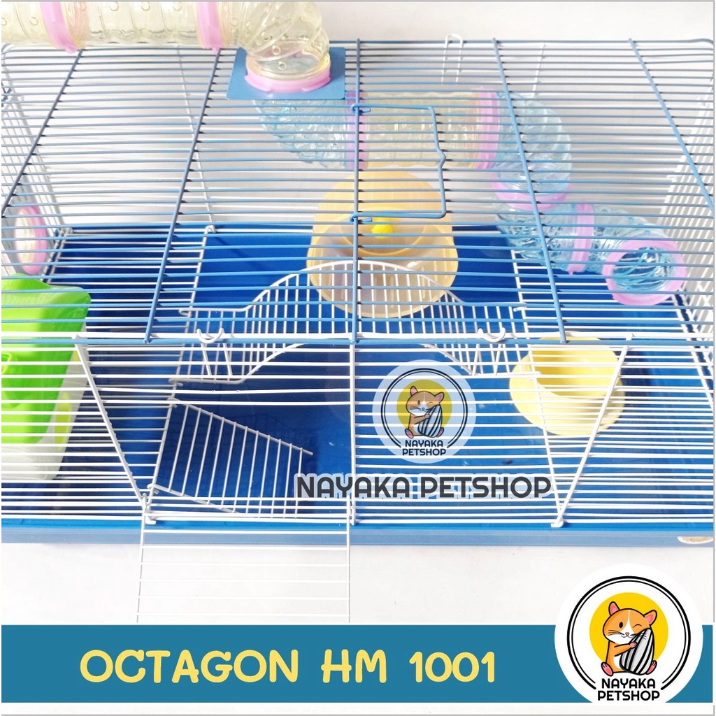 Octagon HM 1001 Kandang Hamster Tingkat 2 Lantai Besar Lorong