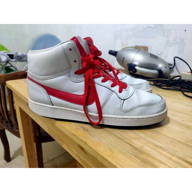 Nike Ebernon Mid White/Red Skate Shoes size 46 original