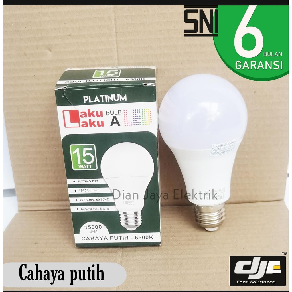 Lampu bohlam LED BULB 15 watt Laku Laku platinum 15w Bergaransi