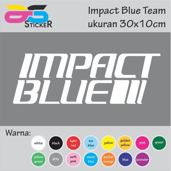 

Cutting Sticker - Stiker Impact Blue (initial D) 30x10cm