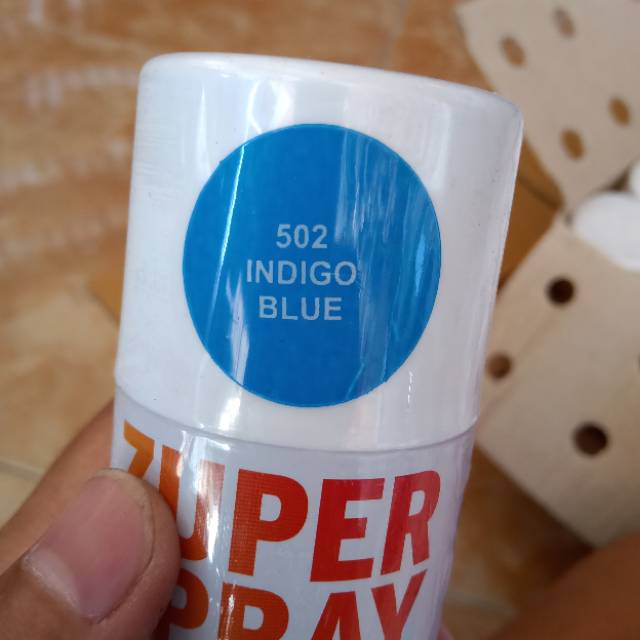 Pilok pilox warna indigo blue biru terang zuper spray 150cc cat semprot spray paint untuk motor mobil sepeda helm velg kayu besi plastik