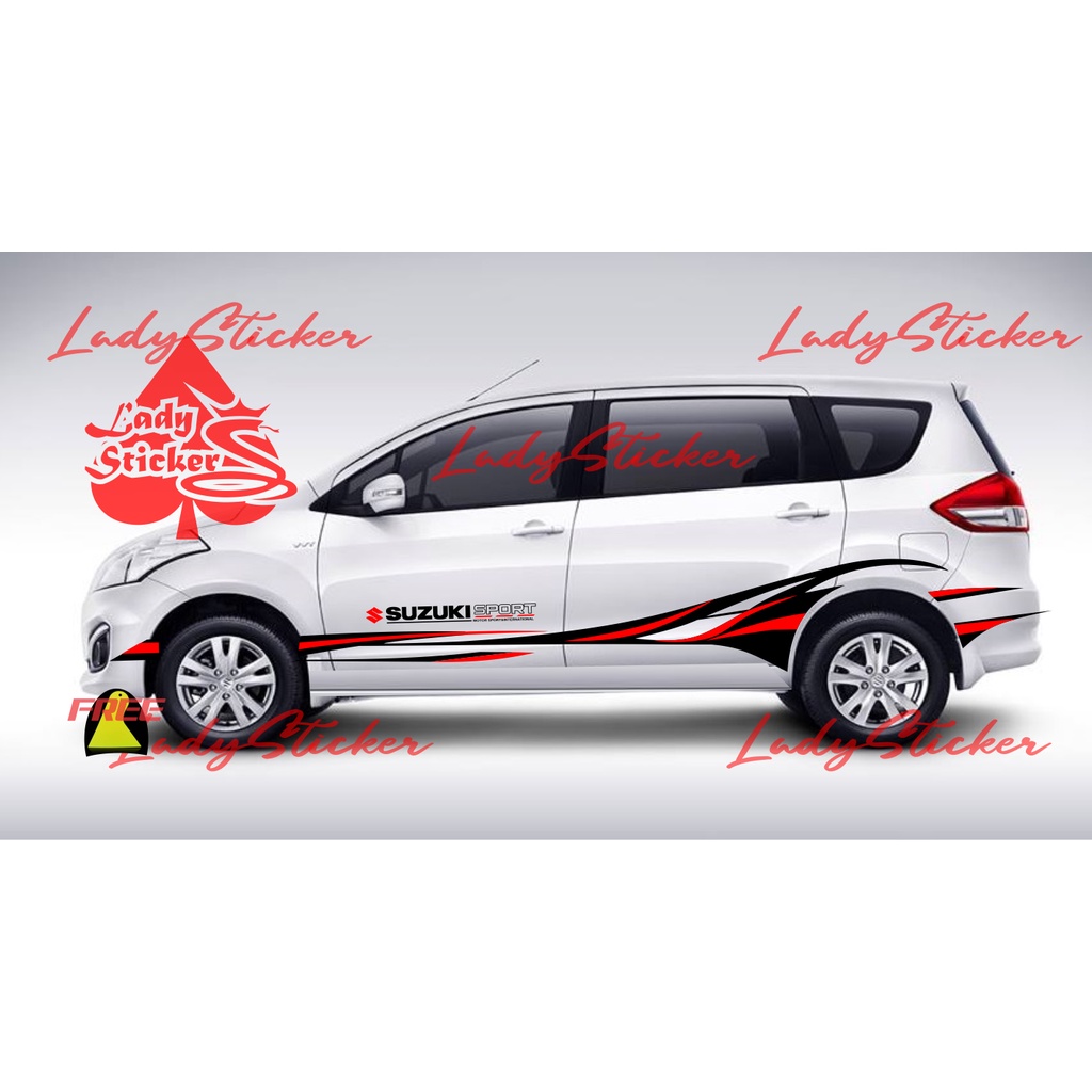 Cutting sticker stiker mobil ertiga avanza stiker list tribal mobil suzuki ertiga xl7 s croos sport