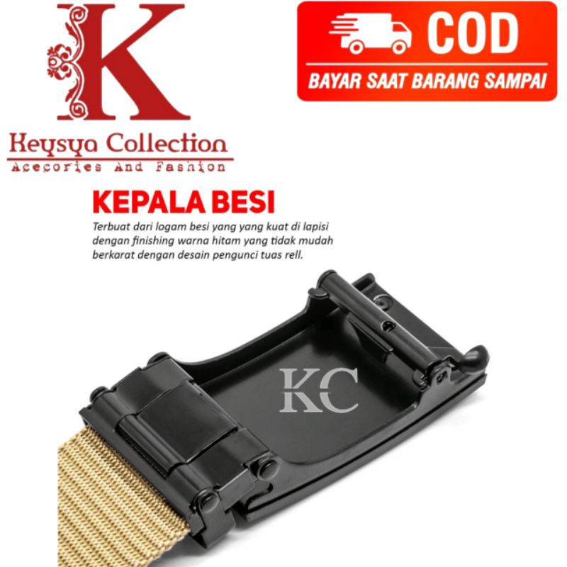 ikat pinggang pria sabuk pria tali pinggang prua canvas nylon gesper tactical pria pengait model rel