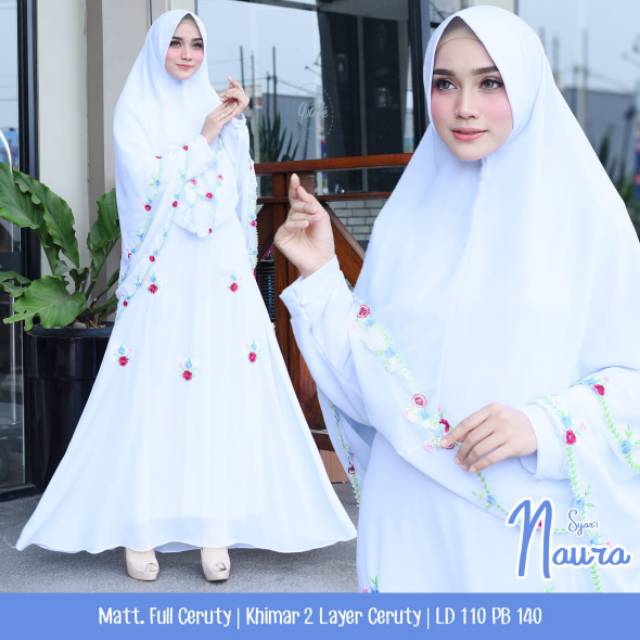 GAMIS NAURA SYARI WHITE