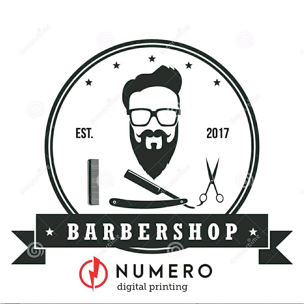 

cutting stiker BARBERSHOP ukuran 45 cm 12