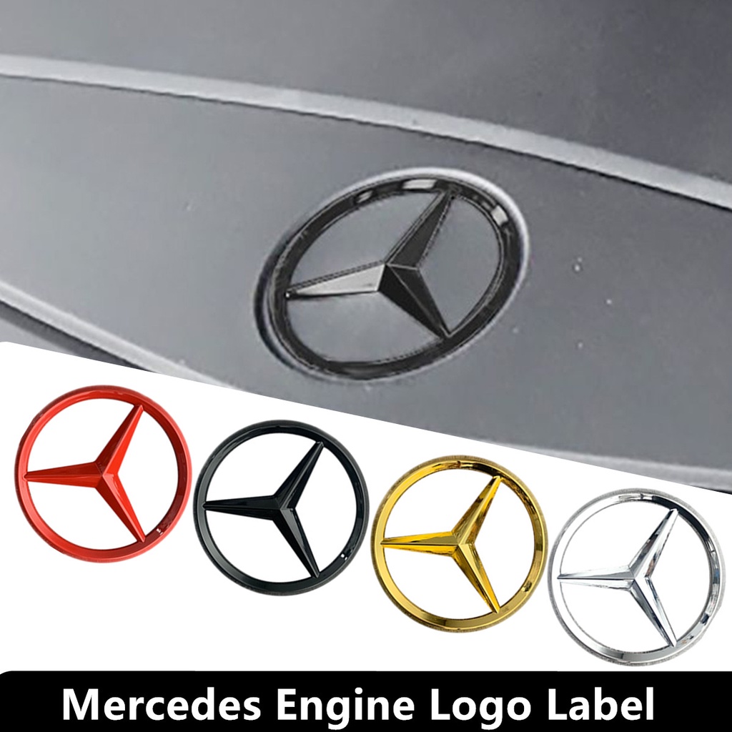 Stiker Emblem Logo Benz Trigeminal Bahan ABS Untuk Dekorasi Pintu Benz W176 CLS W218 CLS300 CLS350 CLS550 C Class W204 W205