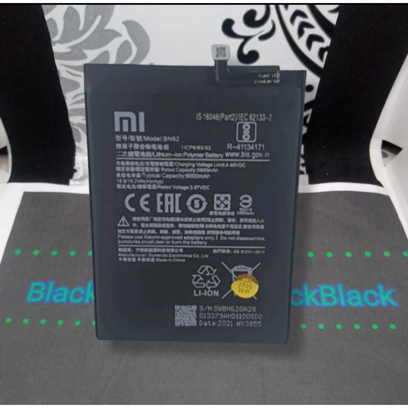Batrai Xiaomi  BN62 Redmi 9T Batre Xiomi BN 62 Baterai Original