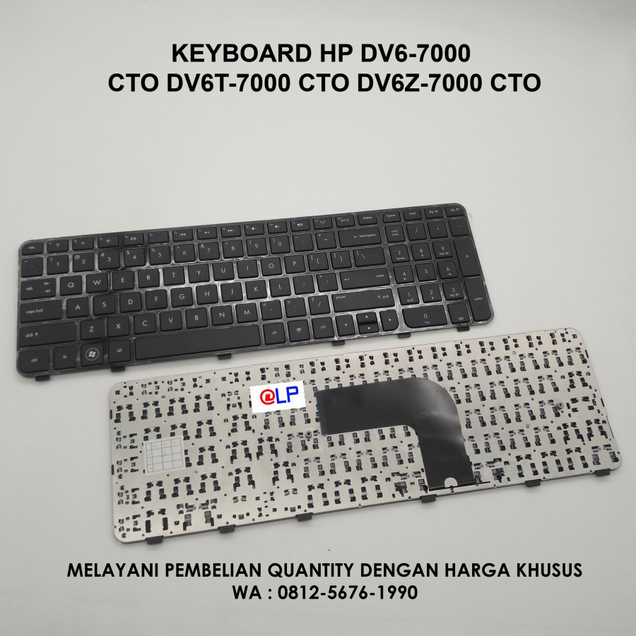 KEYBOARD HP DV6-6000 DV6-6100 DV6-6200 FRAME BLACK Ori