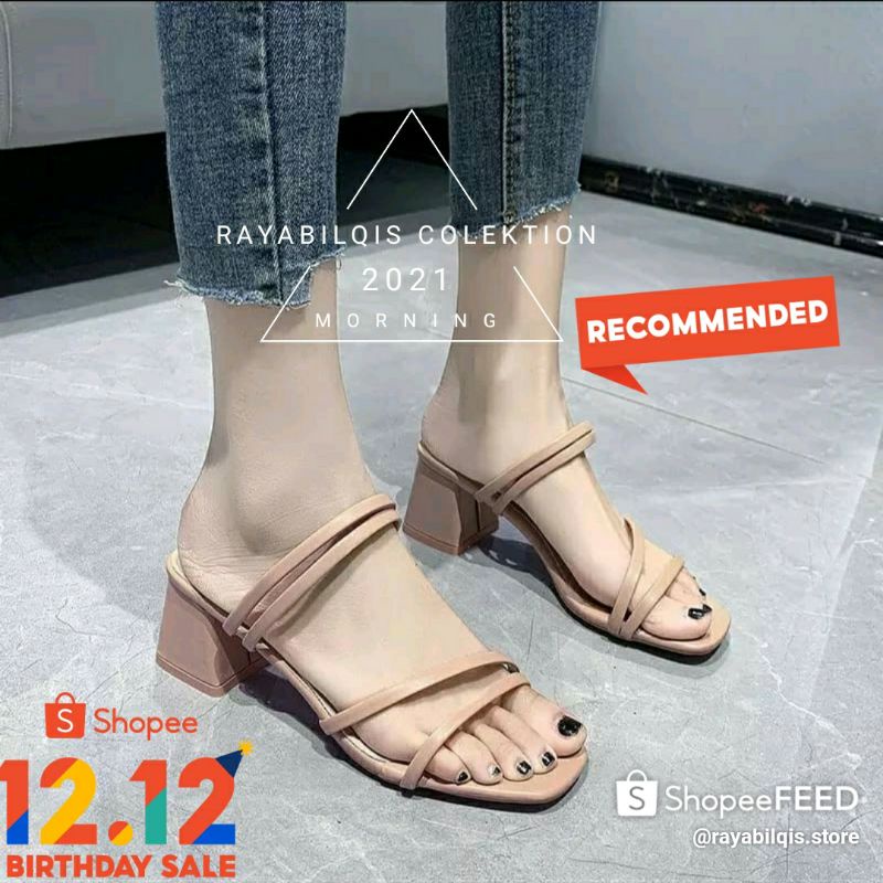 SANDAL WANITA HAK TAHU 5 CM,SENDAL TRANDY,RAYA SANDAL WANITA R0033