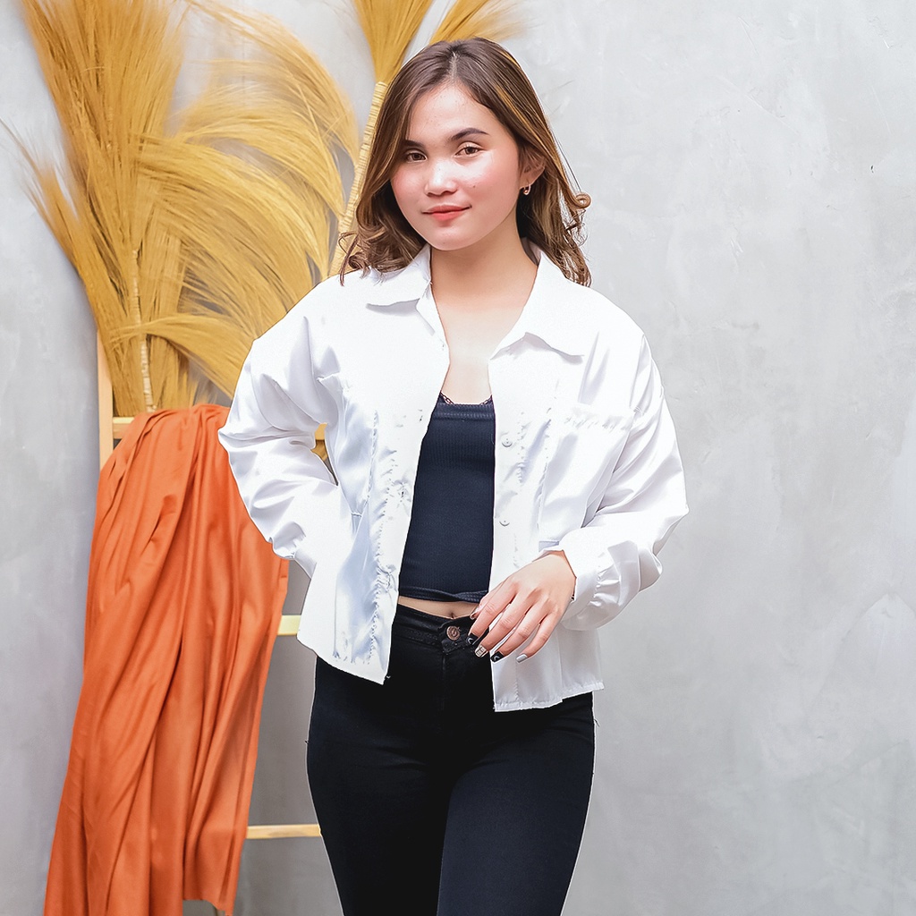 AFI - EC - Kemeja Wanita Gita Rami Basic / Kem Tasa-Putih