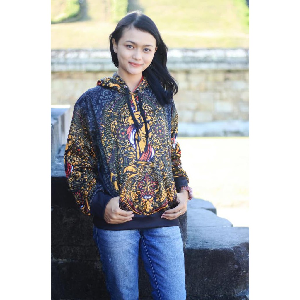 Jaket Hoodie Jumper Mindtees Indonesia Satu By Njawani Studio E0058 - Hitam, Xs