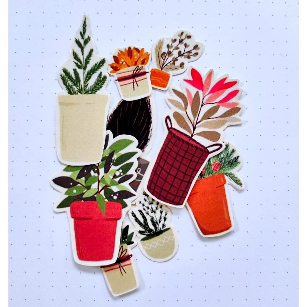 

[COD] 9 Pcs Plant Stiker aesthetic Scrapbook / 4Stiker / DIY / Stiker Lucu/ Stiker Bujo/stiker Bullet Journal/stiker aestetic/DekorasiBulletJurnal