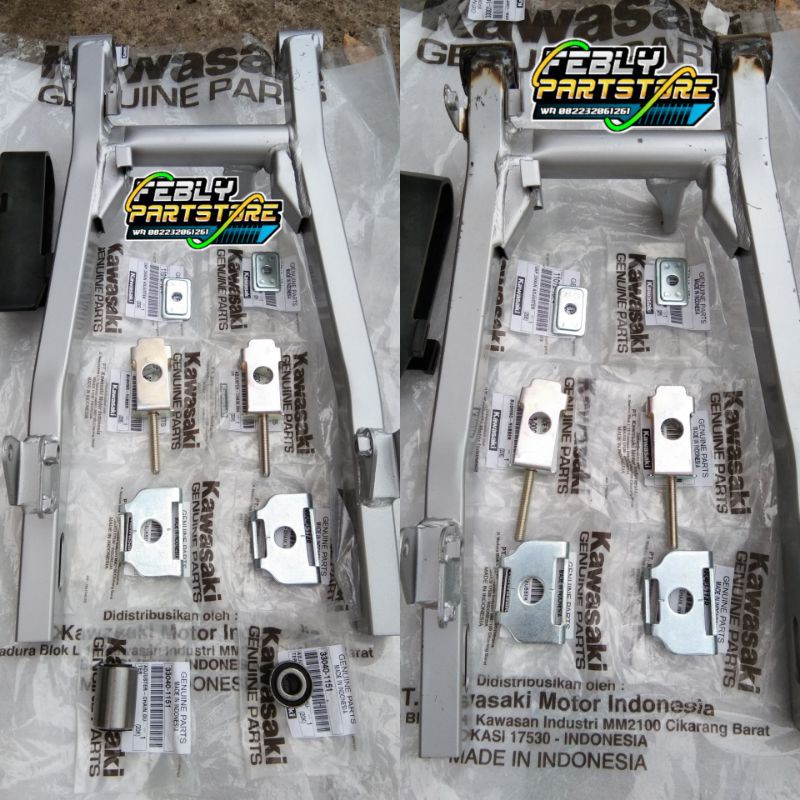FULL SET AREM KAZE KASE ORI KAWASAKI SWING ARM KAZE SUPIT KAZE PNP GL100 CB BEGEL PANJANG SWING ARM 