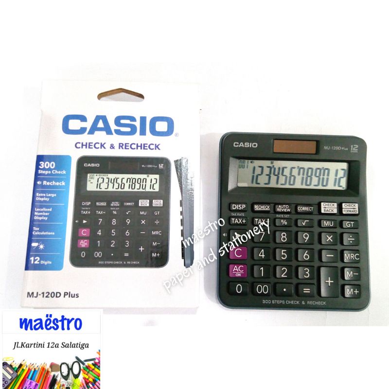 

Kalkulator Casio MJ-120D Plus 12 Digits Check Recheck / Calculator 12 Digits