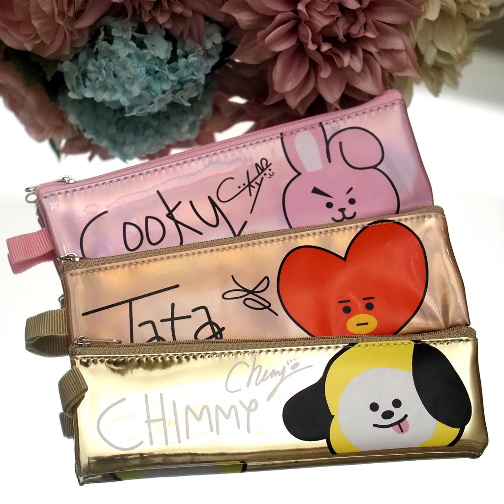 Tempat Pensil Karakter BT21 HOLOGRAM TEBAL HIGH QUALITY Kpop BTS Korea Bagus Murah
